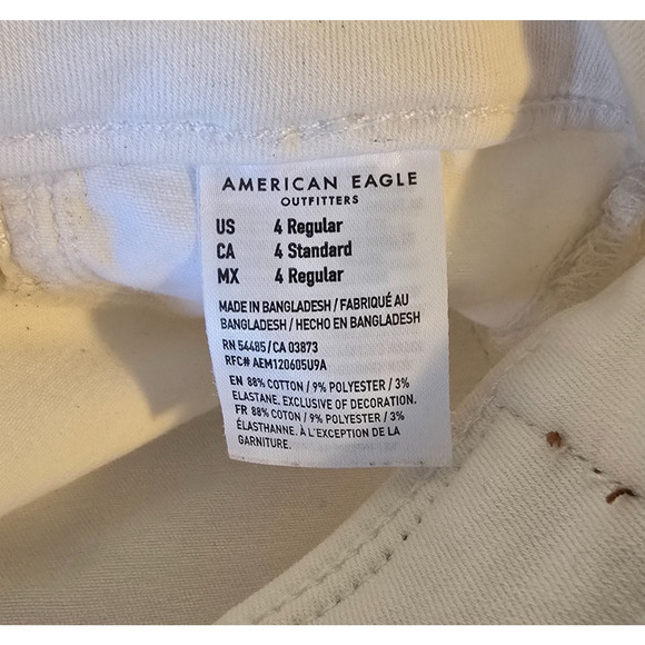 American Eagle Jegging Women's 4 White Next Level Stretch Hi-Rise - Picture 6 of 16